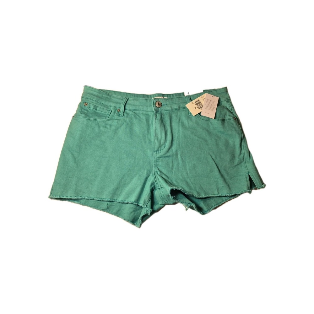 STS Blue Women's Shorts Size 32 Teal Cut Off Raw Hem Fray NWT